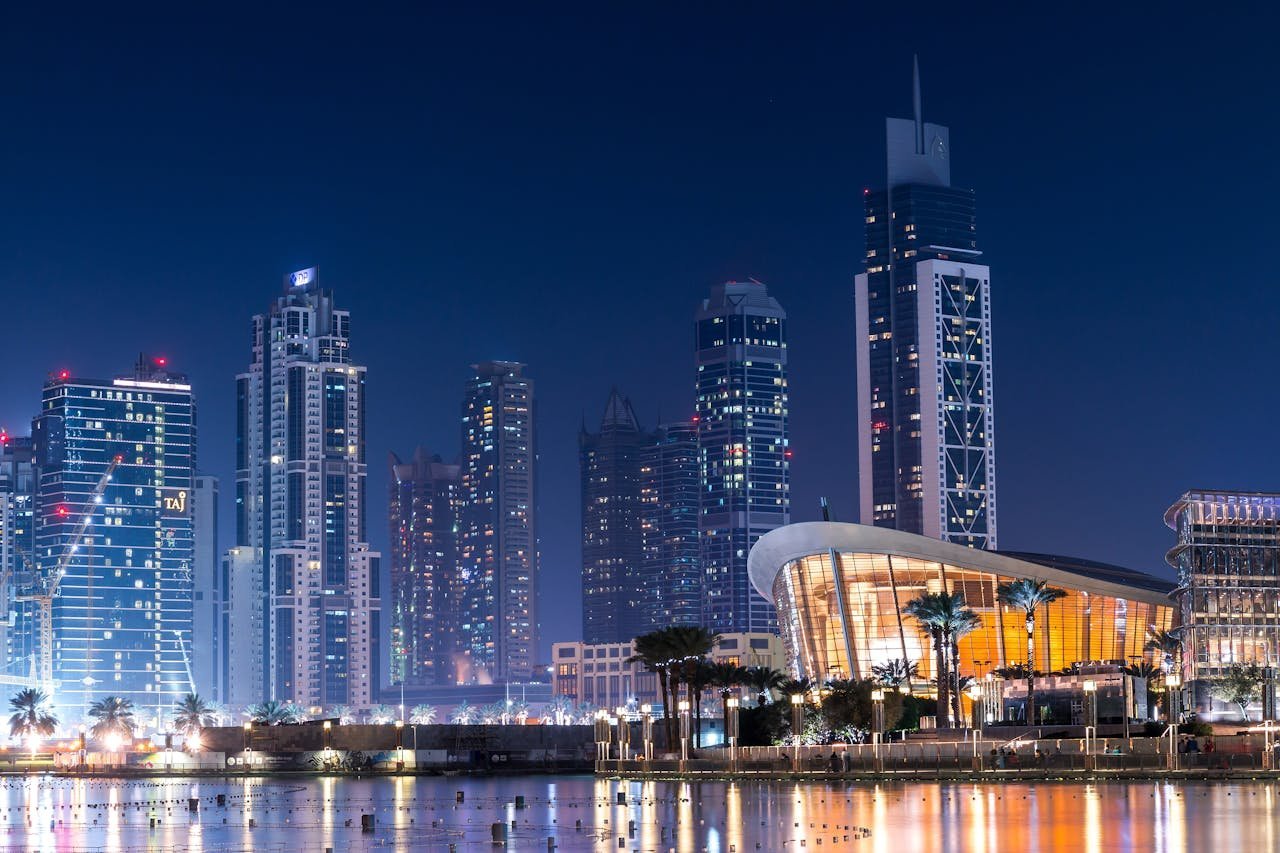 Dubai Downtown at night